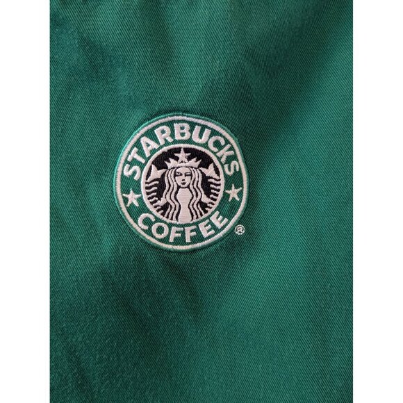 Starbucks Green Barista Apron With Logo Embroidery & Pockets Cotton Blend Adjust - Picture 3 of 5